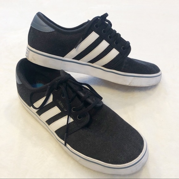 Adidas Canvas Upper Round toe Lace up Sneakers Men's 8.5 Shoes - Picture 1 of 9